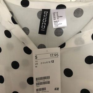 NWT Polka Dot Blouse